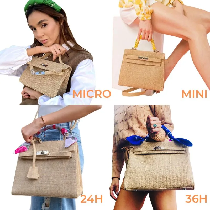 36H Kelly Style Jute Bag