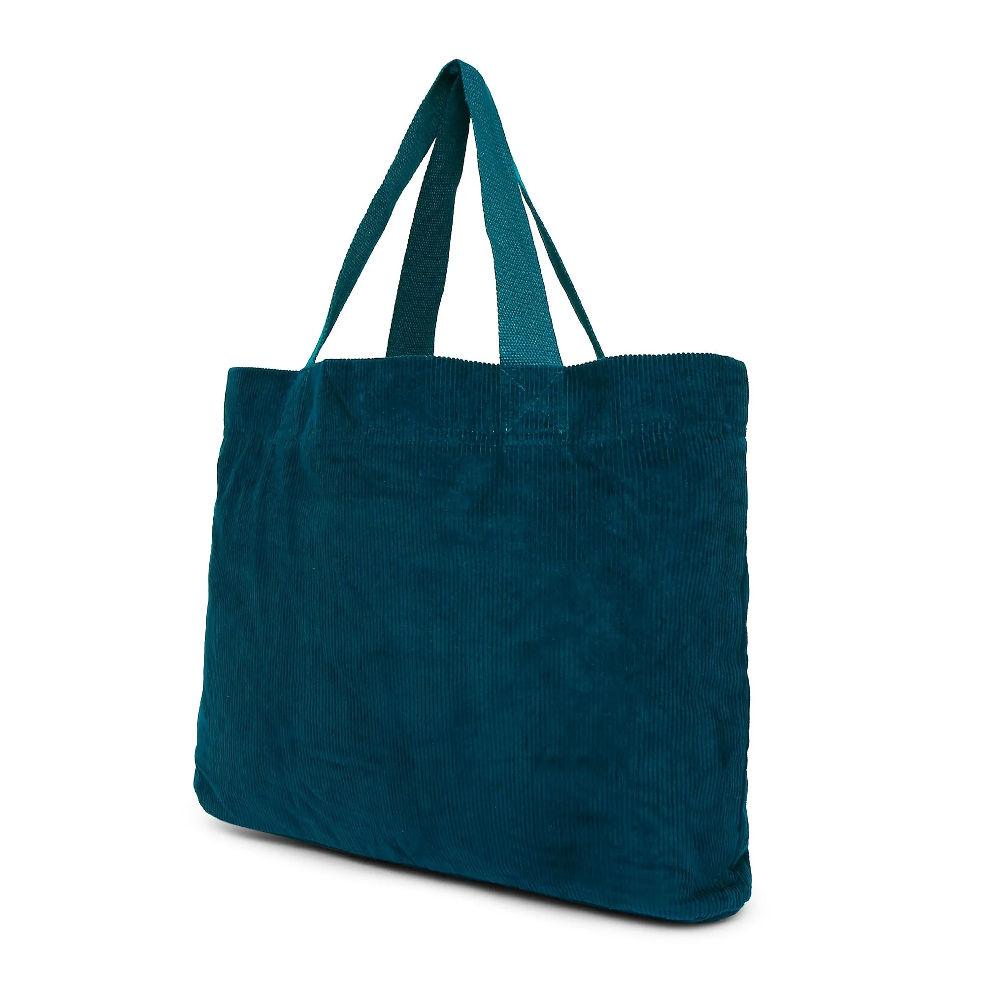 Accessorize London Women's Pure Organic Cotton Blue Cord Shopper bag