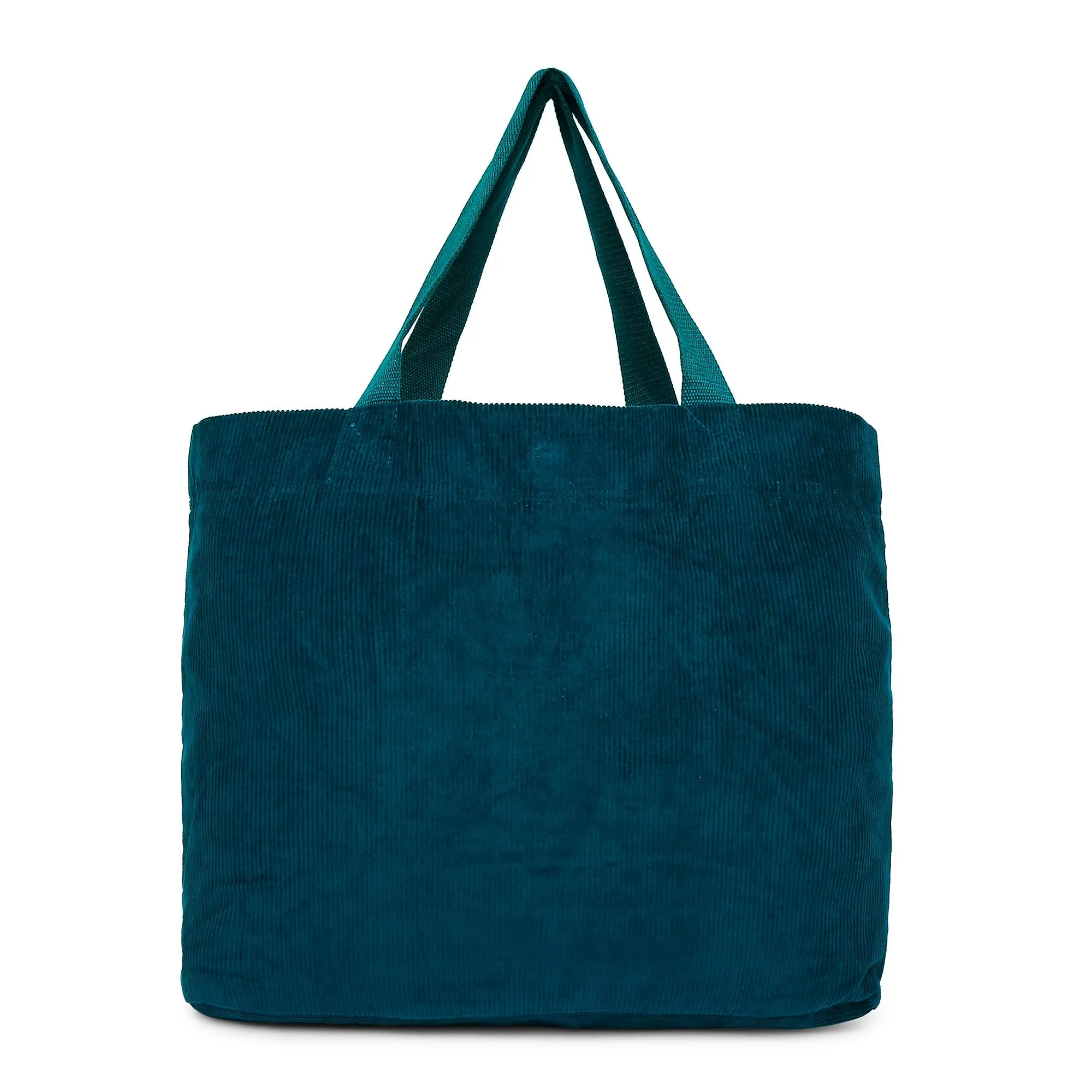 Accessorize London Women's Pure Organic Cotton Blue Cord Shopper bag