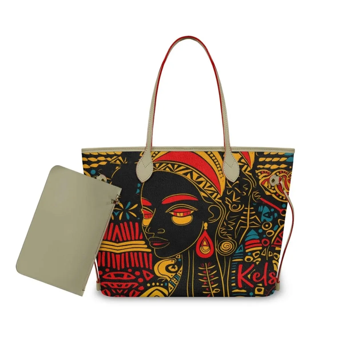 African Girls™ |  Large Leather Tote Bags