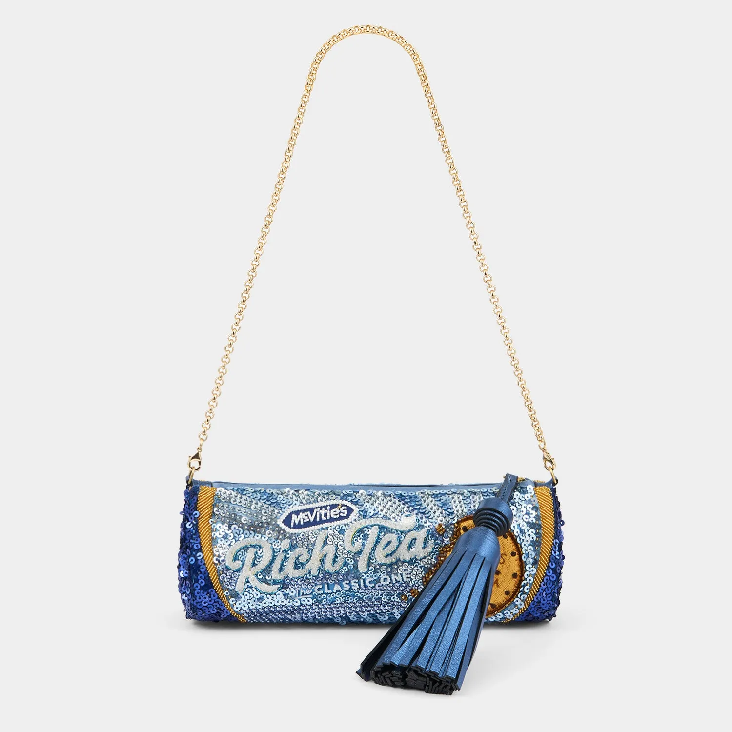 Anya Brands McVitie’s Rich Tea Embellished Tassel Clutch