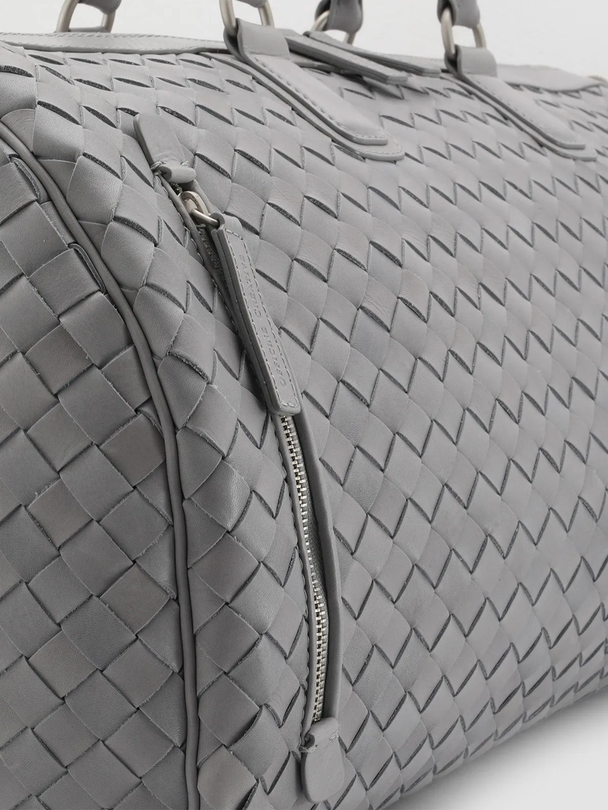 ARMOR 01 -  Grey Leather Duffel Bag