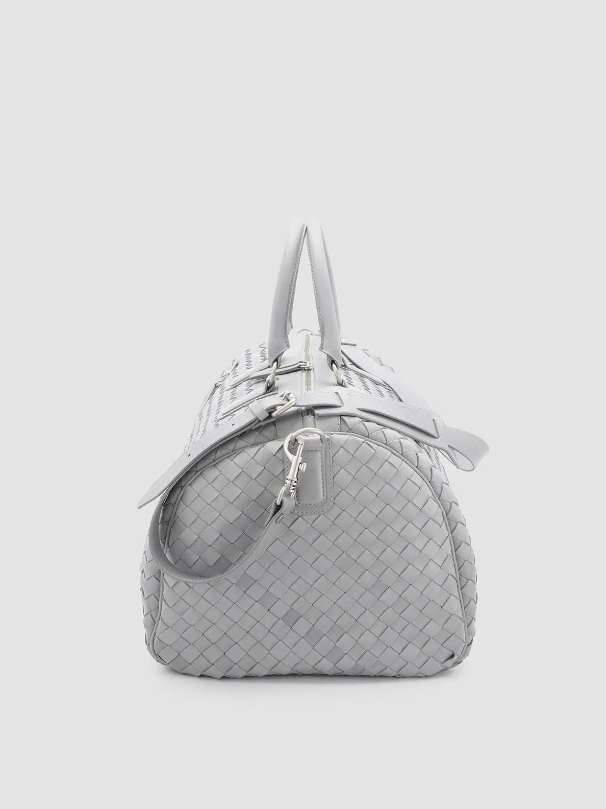 ARMOR 01 -  Grey Leather Duffel Bag