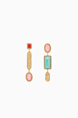 Aurelie Bidermann Malli Earrings - Carnelian/ Rose