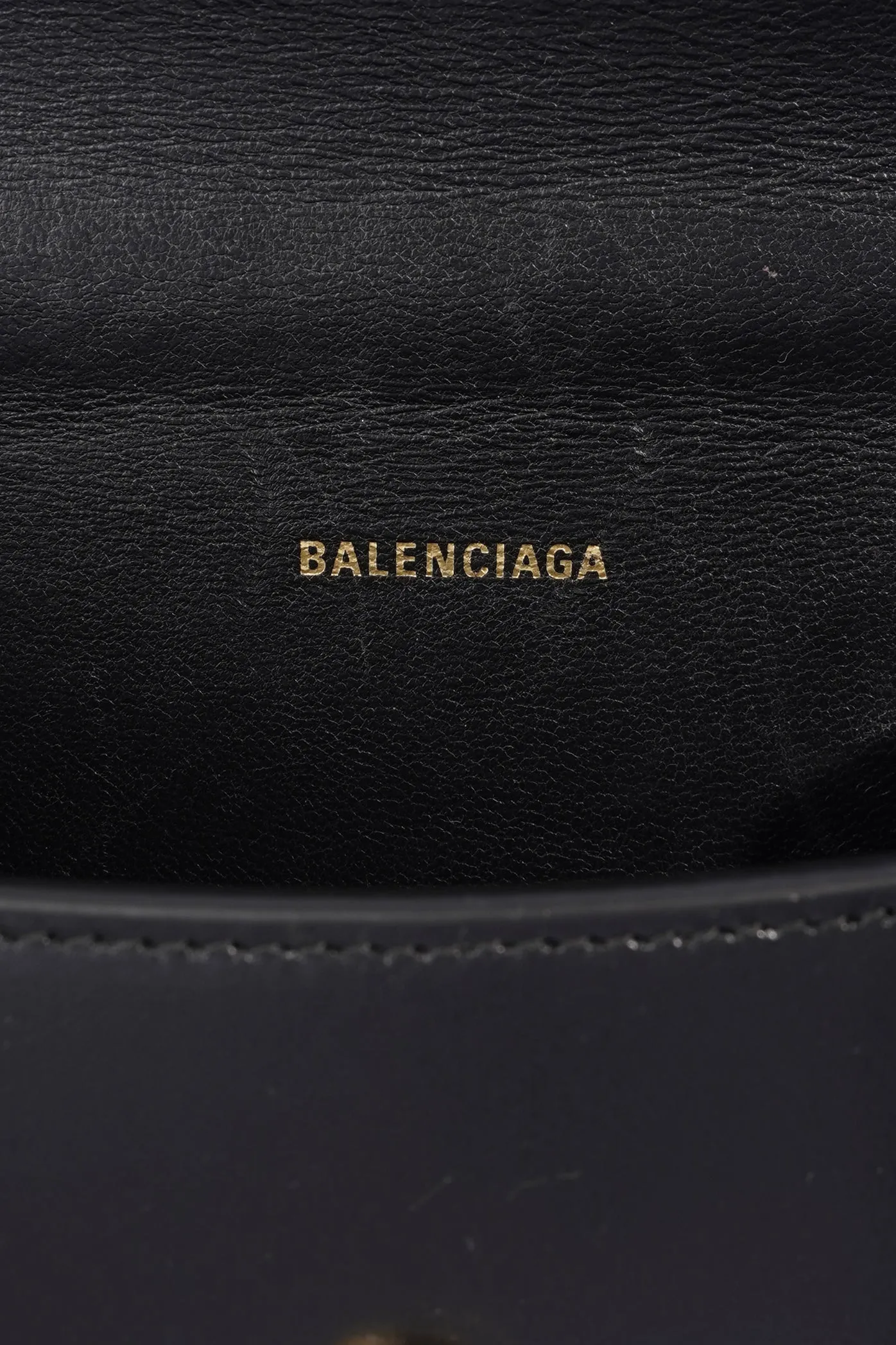 Balenciaga Hourglass Bag Black Leather XS