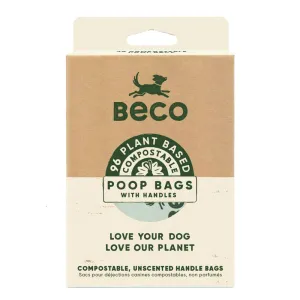 Beco Eco-Friendly Compostable Dog Poop Bags with Handles 96pk