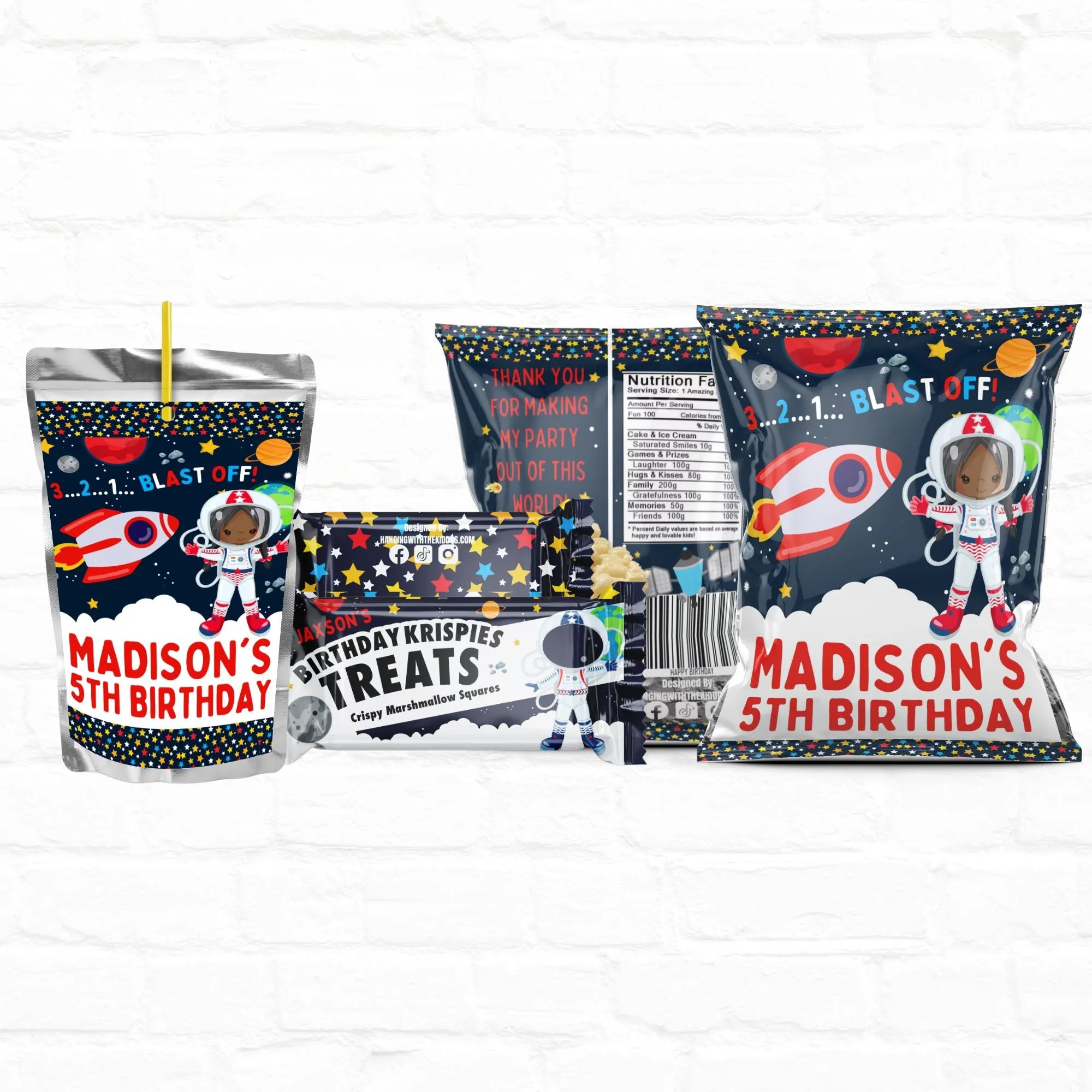 Blast Off! Space Birthday |Custom Party Favors 04