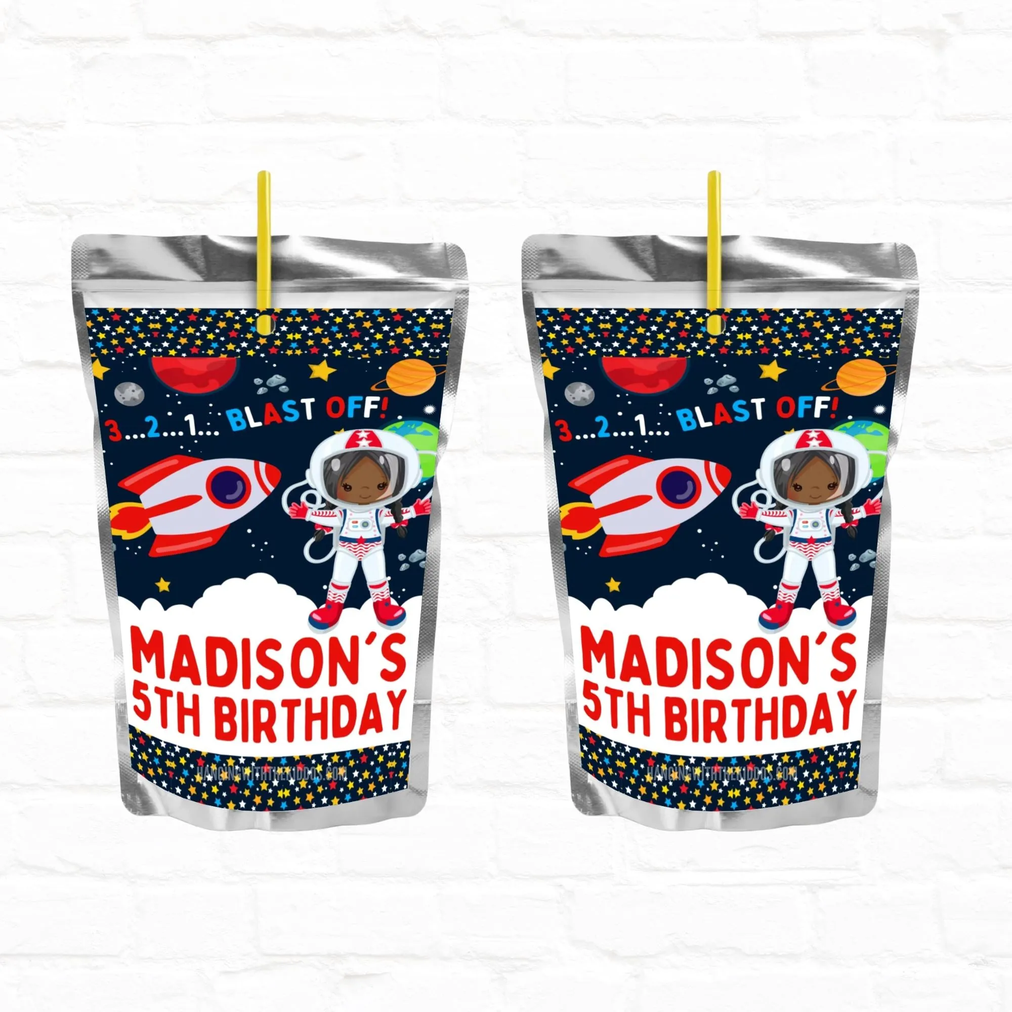 Blast Off! Space Birthday |Custom Party Favors 04