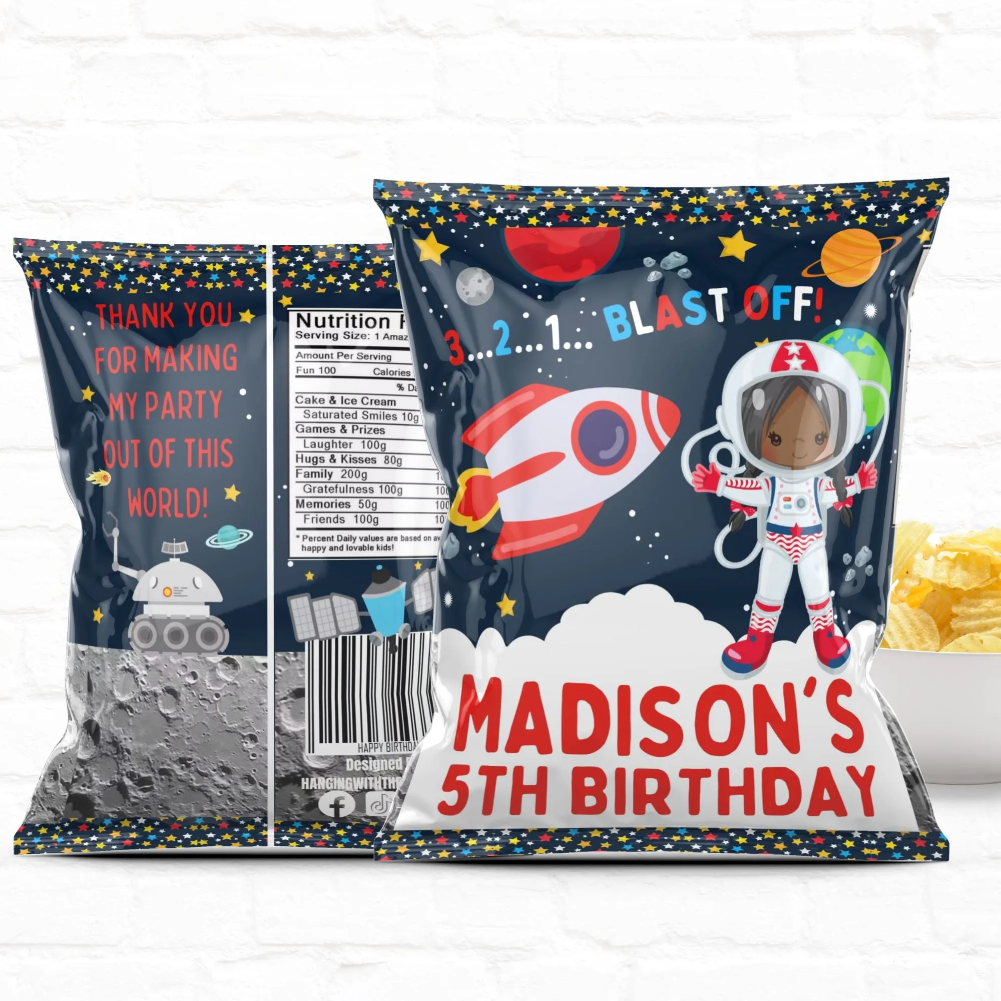 Blast Off! Space Birthday |Custom Party Favors 04