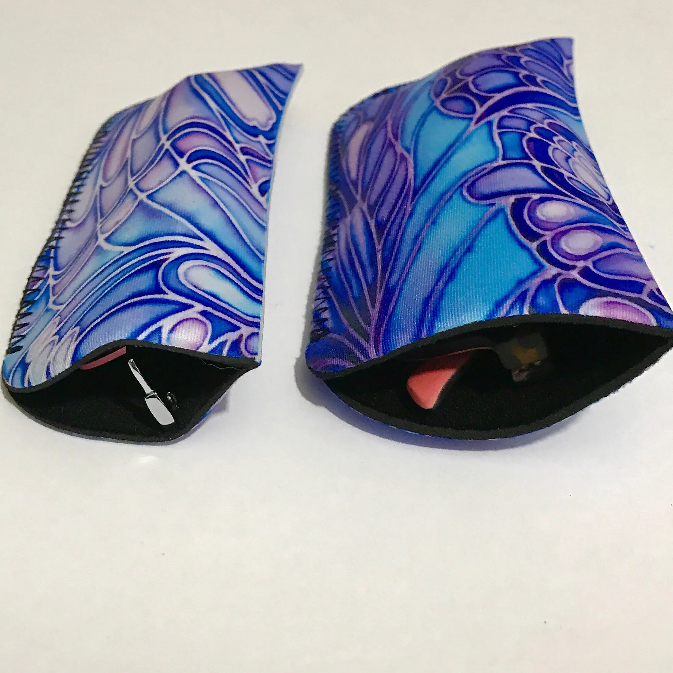 Blue Butterflies Glasses Cover - slip-on padded cover for glasses - Reading or Large Glasses Case