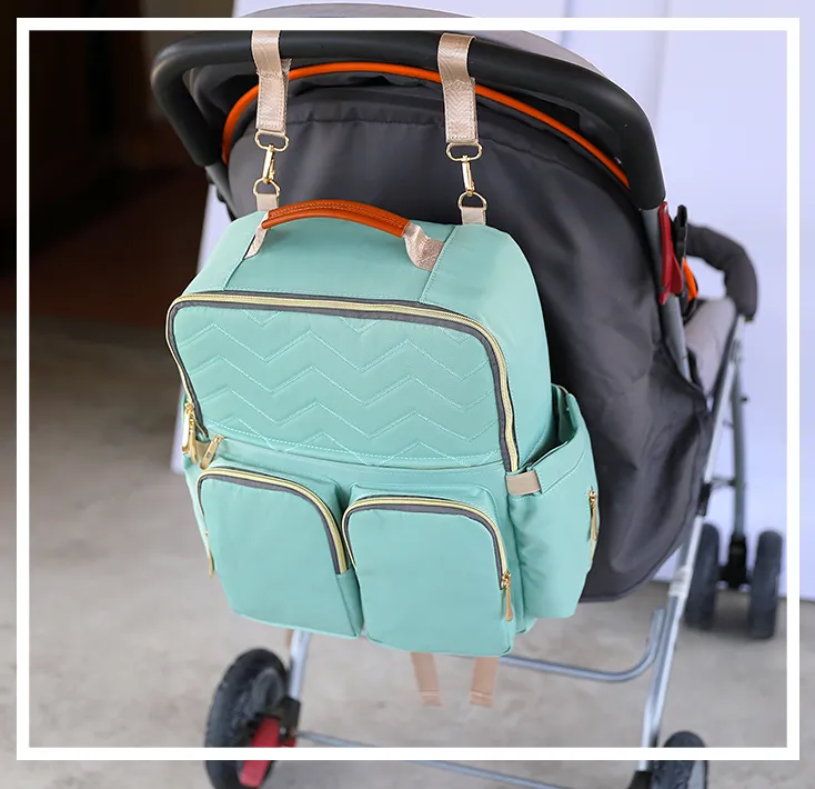 Blue Green Diaper Bag Pack