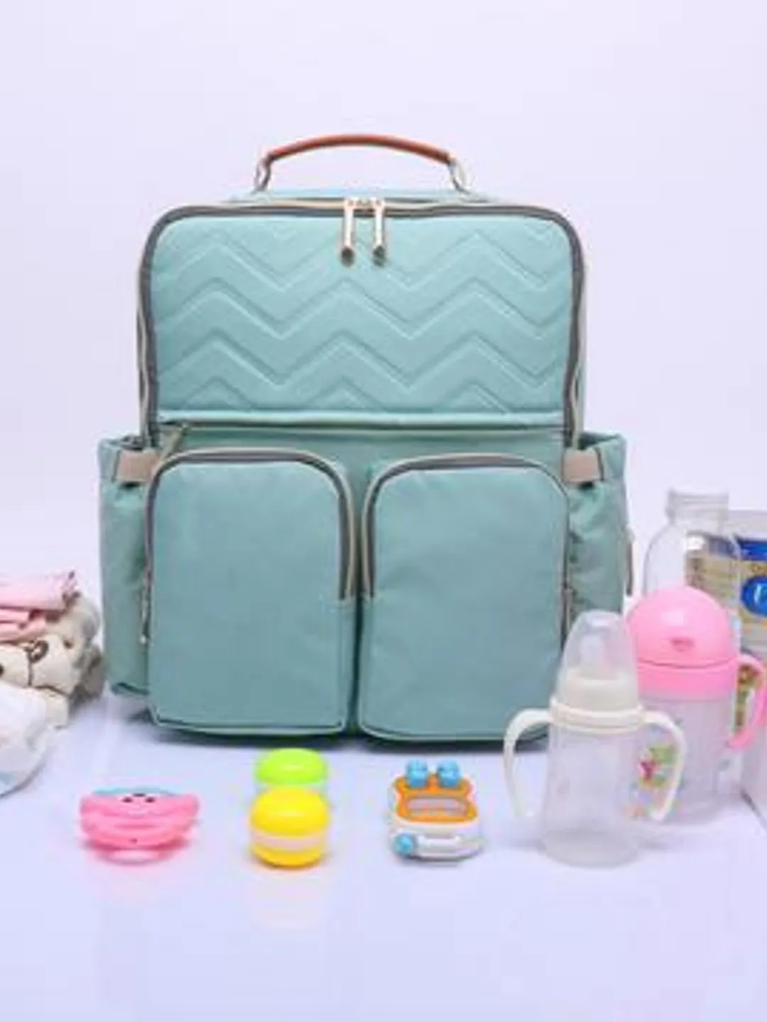 Blue Green Diaper Bag Pack