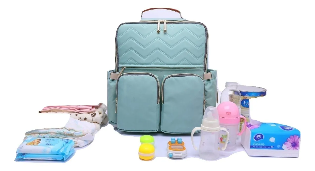 Blue Green Diaper Bag Pack