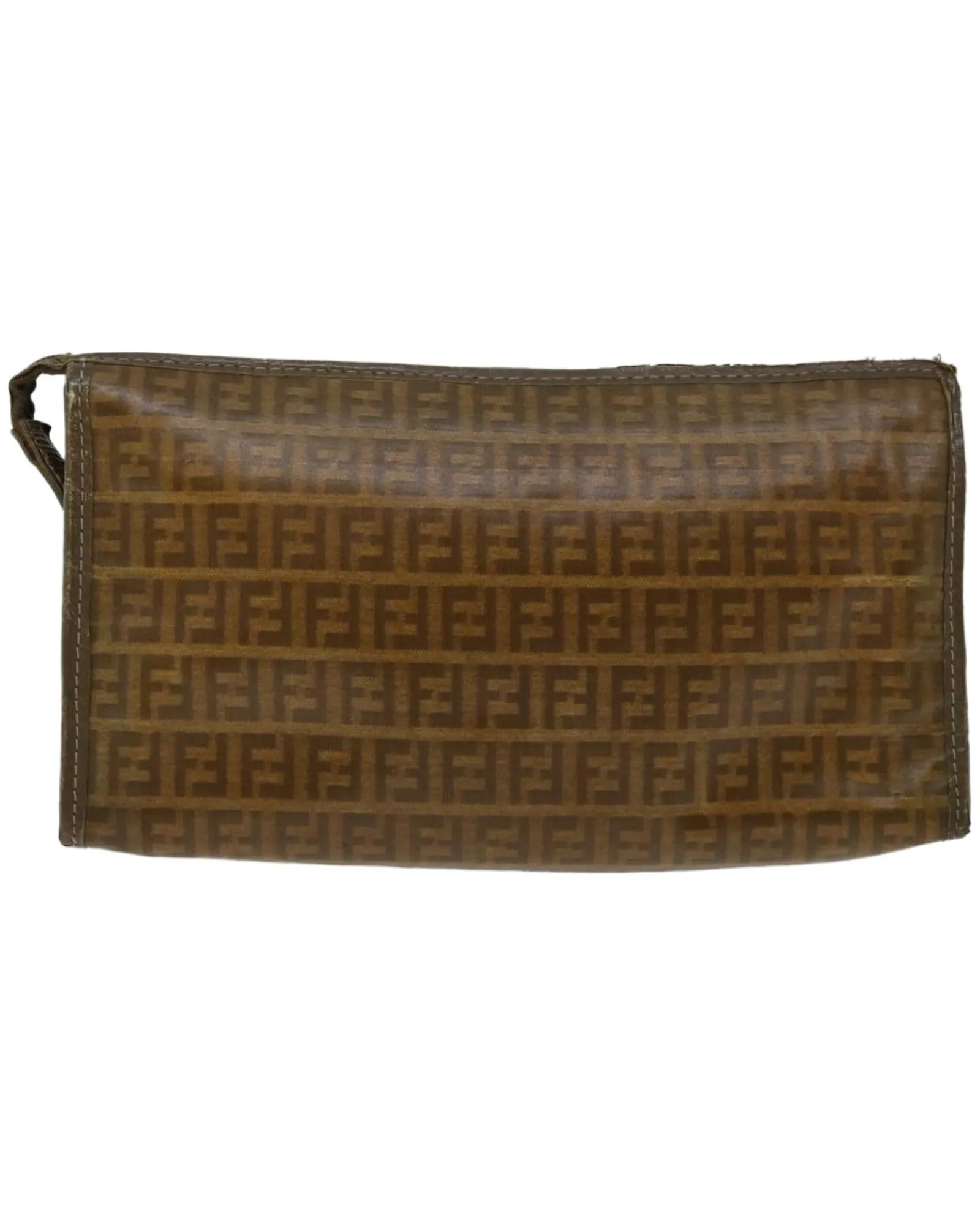 Canvas Clutch Bag with Iconic Pattern