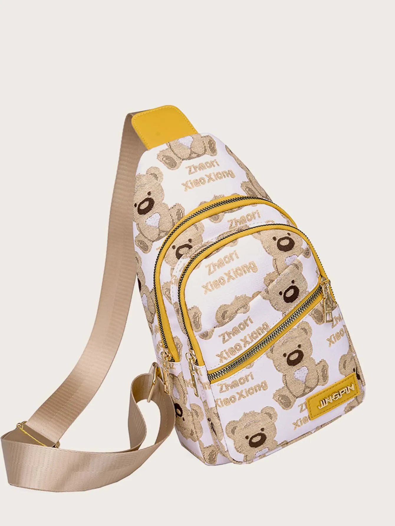 Cartoon Graphic Pocket Front Sling Bag