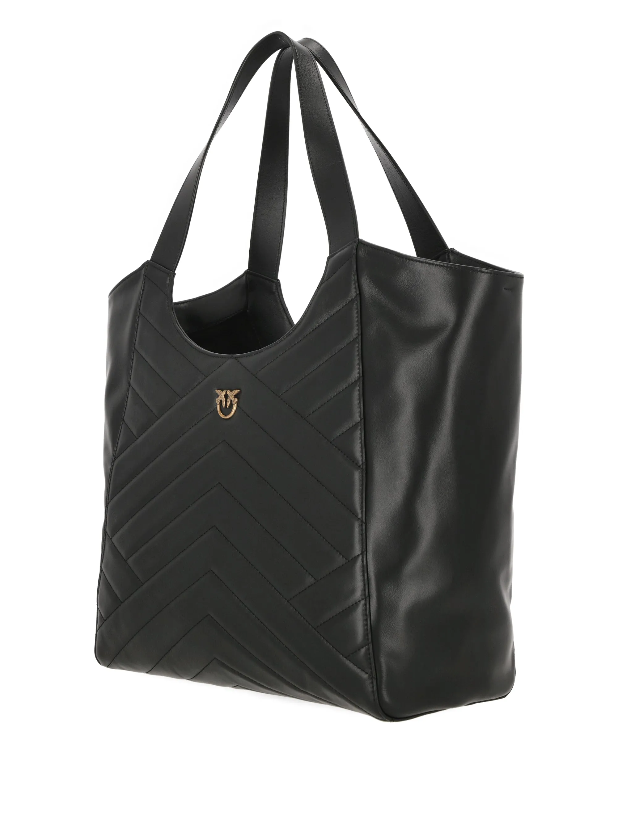 chevron-quilted tote bag