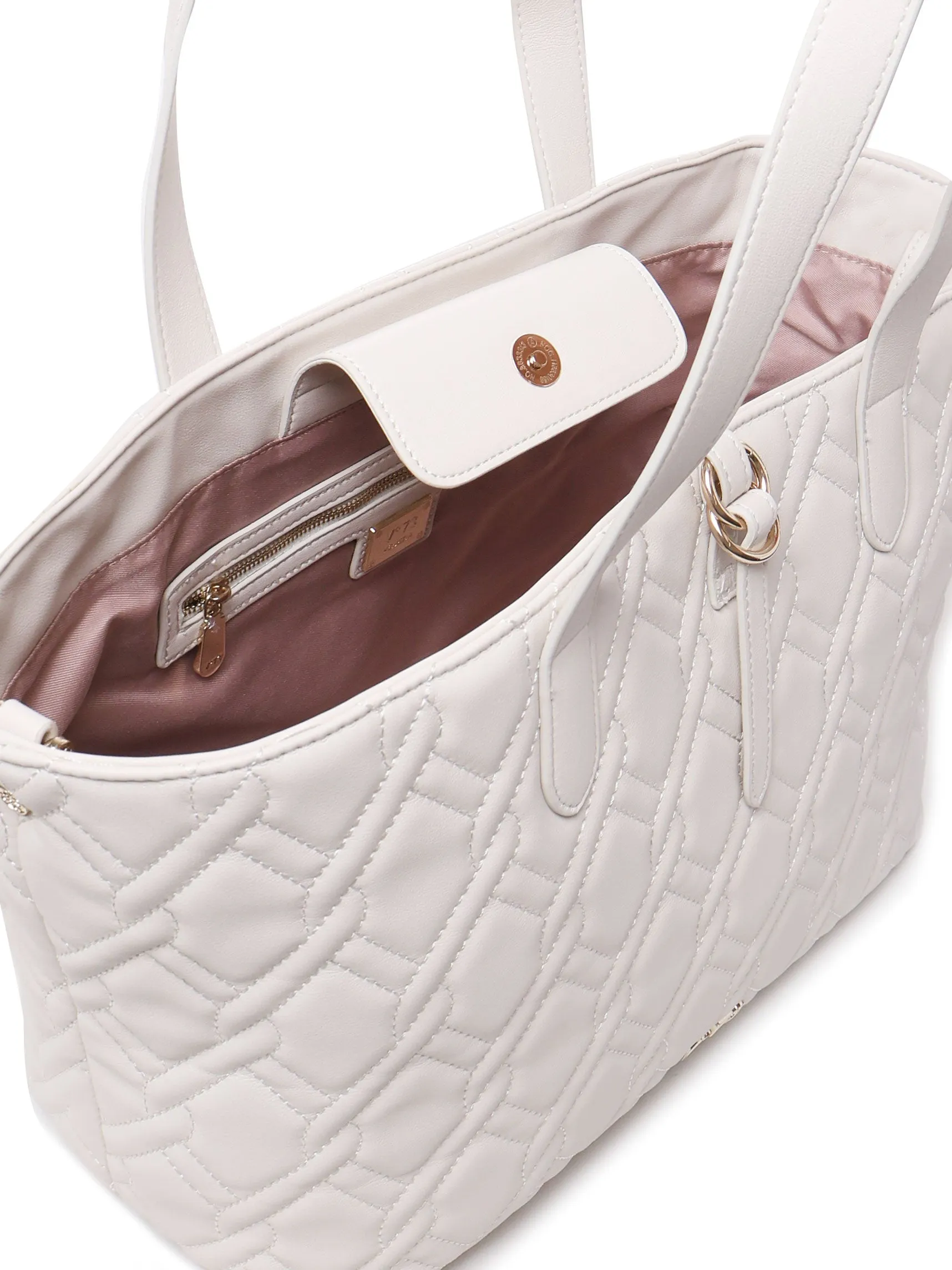 Cream Ecoleather Shoulder Bag