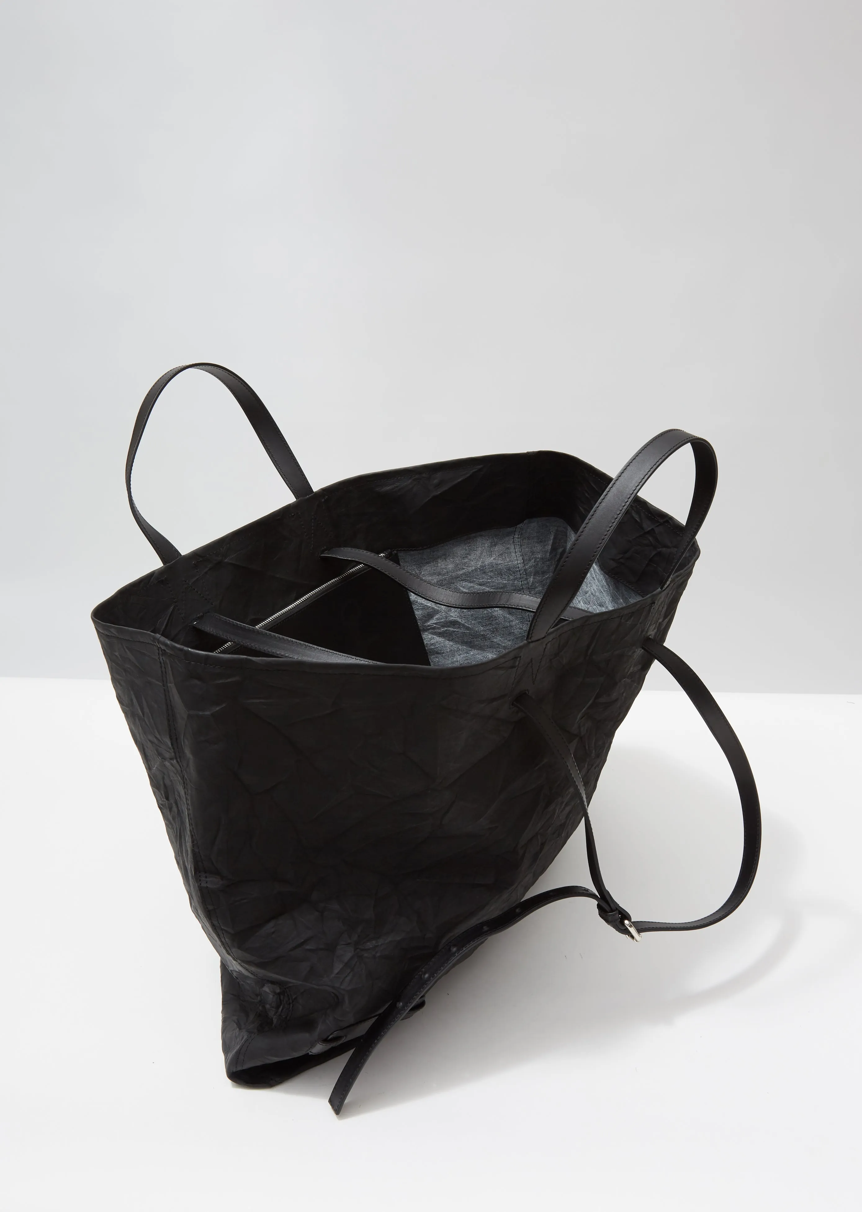 Crinkle Leather Tote