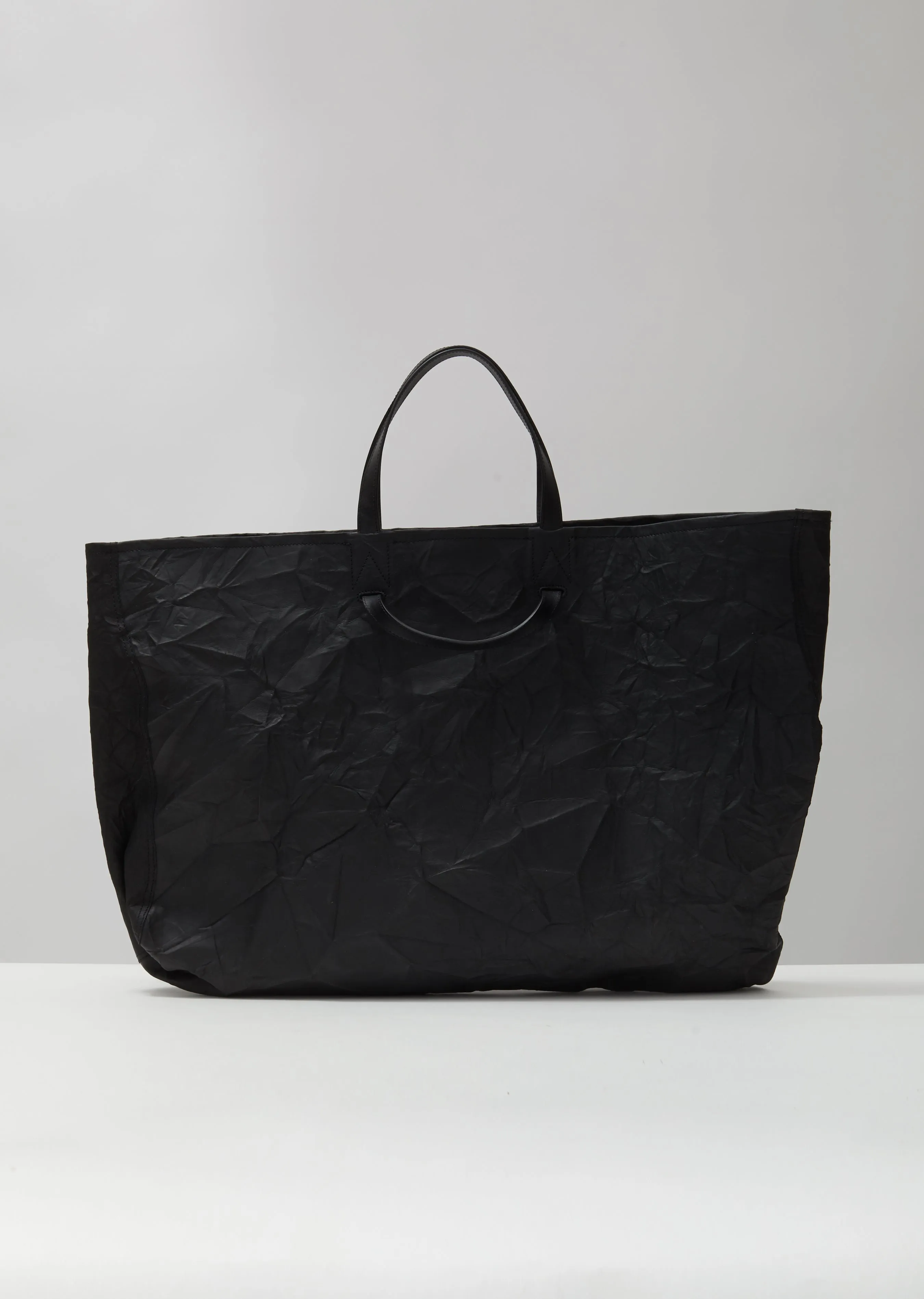 Crinkle Leather Tote