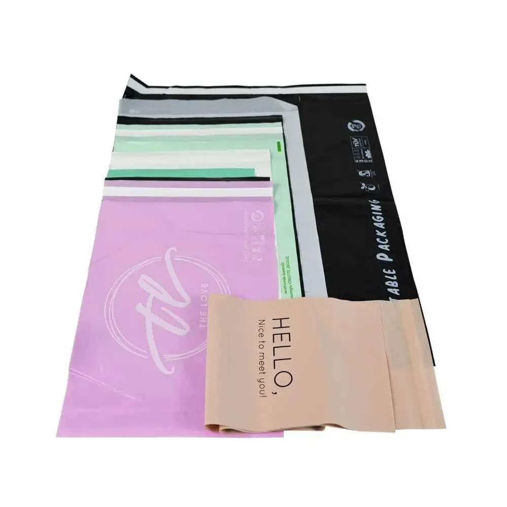 Custom 100% Sustainable Compostable Biodegradable Mailers, Garment Bags and more.