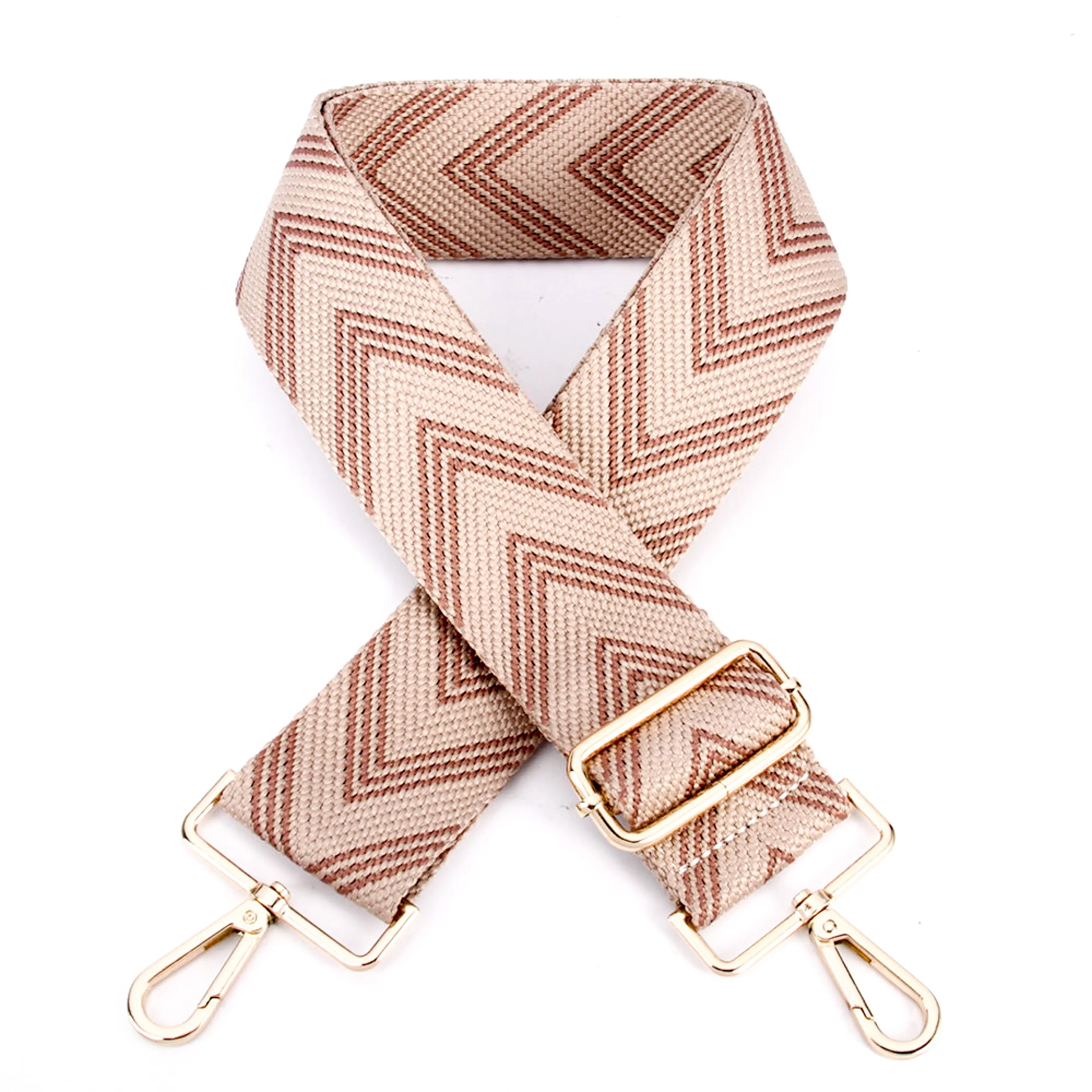 DARK & CREAM BROWN CROSSBODY STRAP