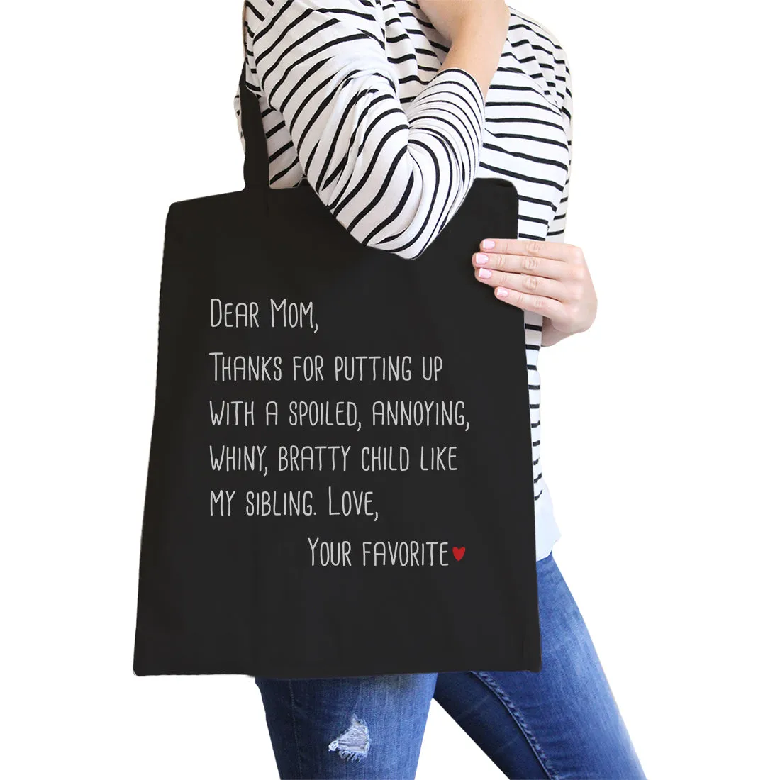 Dear Mom Heavy Cotton Canvas Bag Popular Graphic Designed Tote