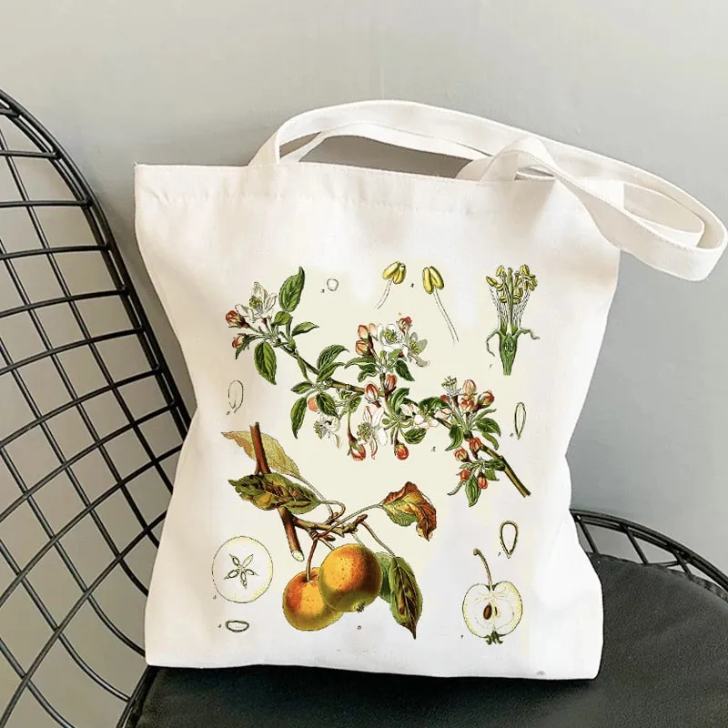 Flowers Nature Reusable Canvas Tote Bag