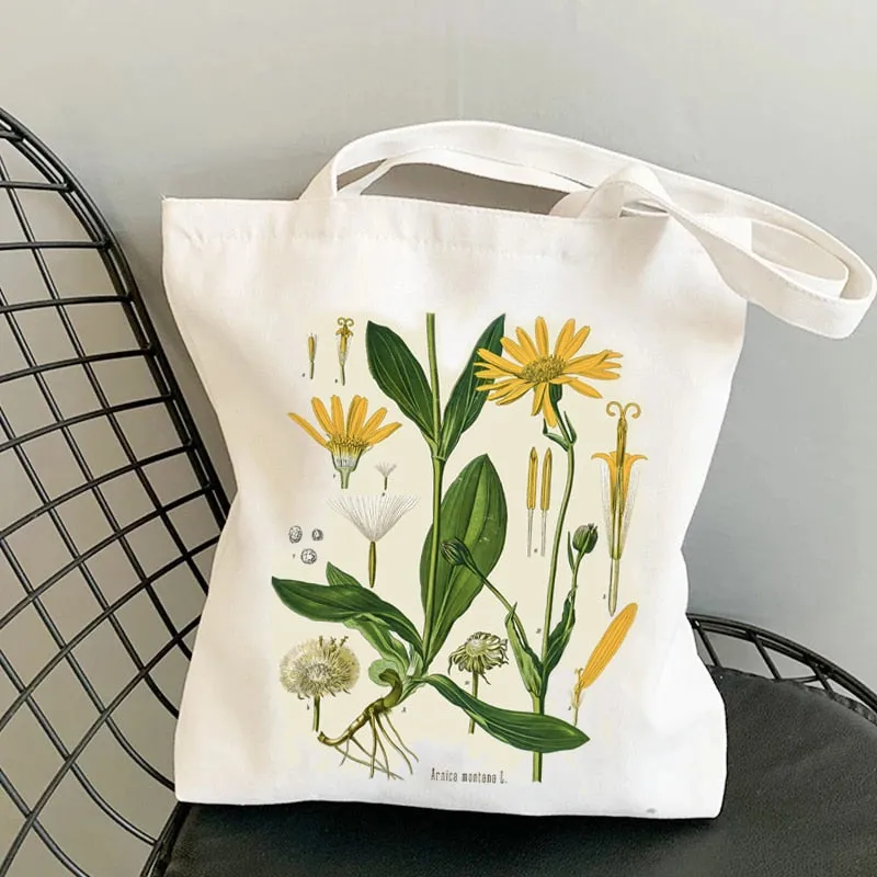 Flowers Nature Reusable Canvas Tote Bag