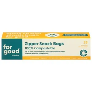 For Good Zipper Snack Bags 6/25 CT [UNFI #70738] T