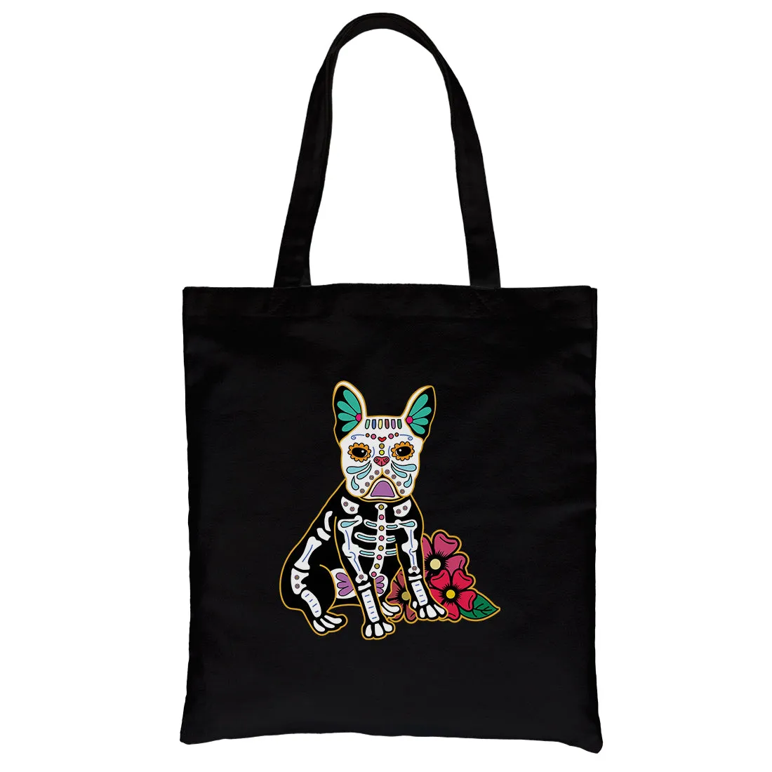 Frenchie Day Of Dead Halloween Costume Cute Canvas Shoulder Bag