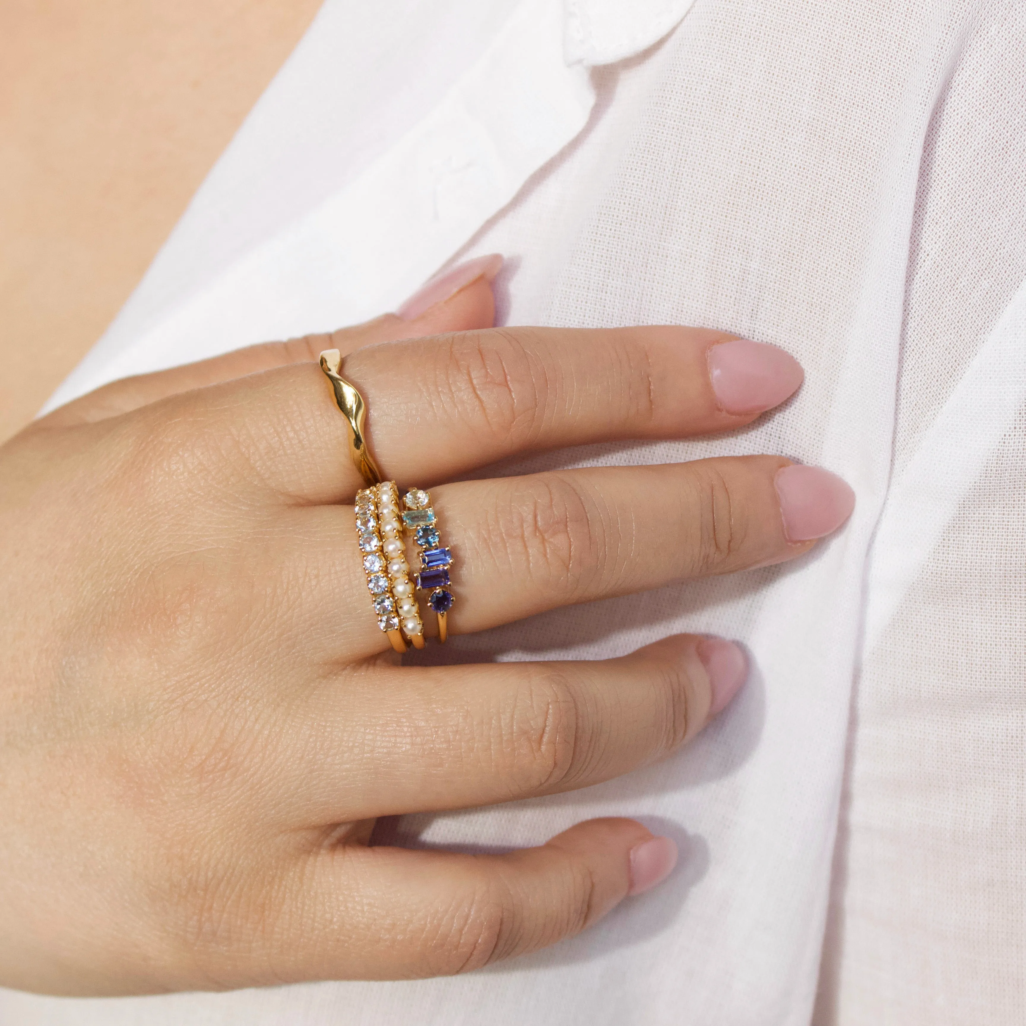 Garden Party Blue Topaz Ombre Ring