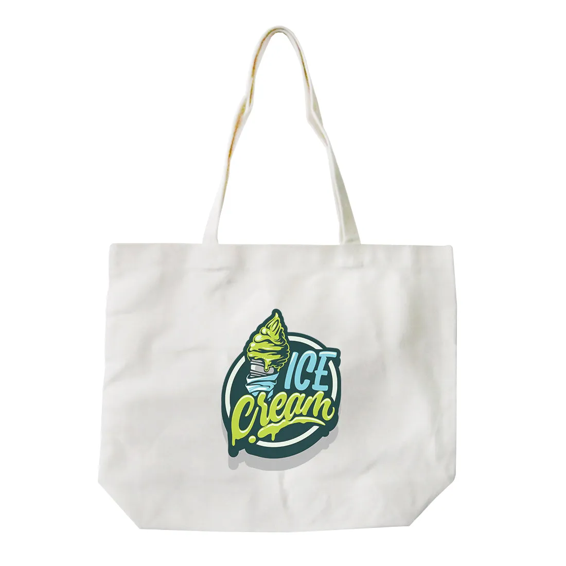 Green Ice Cream Canvas Shoulder Bag