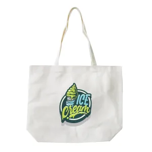 Green Ice Cream Canvas Shoulder Bag