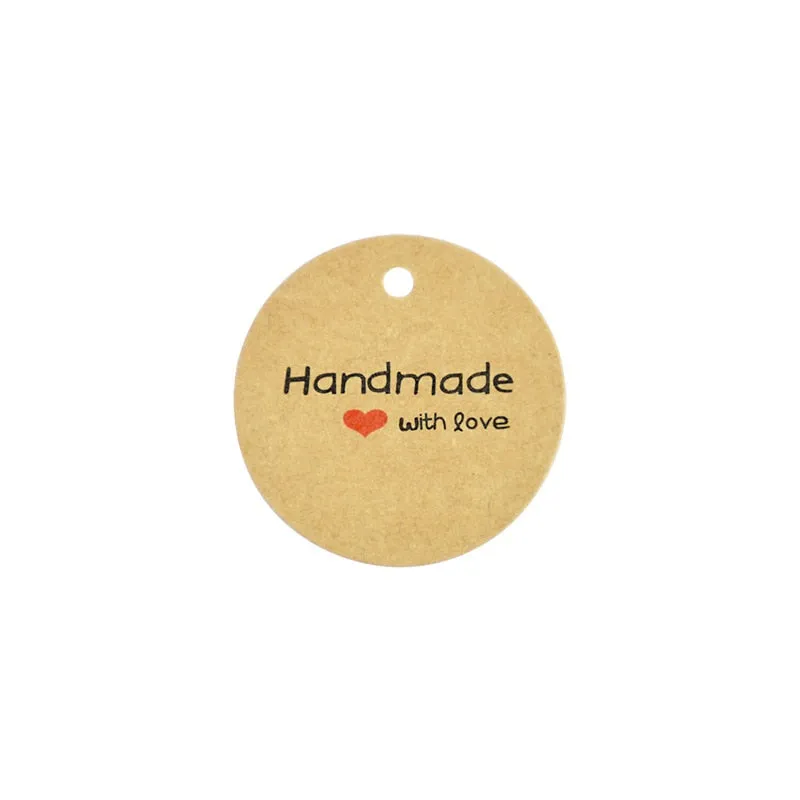 Handmade Hang Kraft Paper Tags (100pcs Packaging )