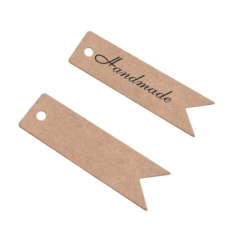 Handmade Hang Kraft Paper Tags (100pcs Packaging )