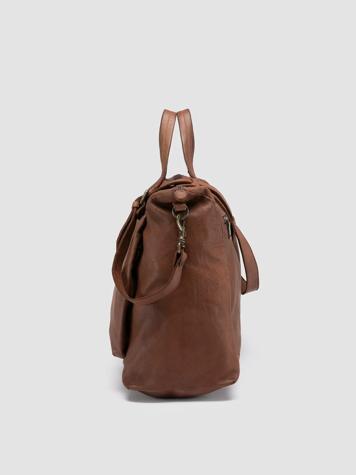 HELMET 044 - Brown Leather Weekender