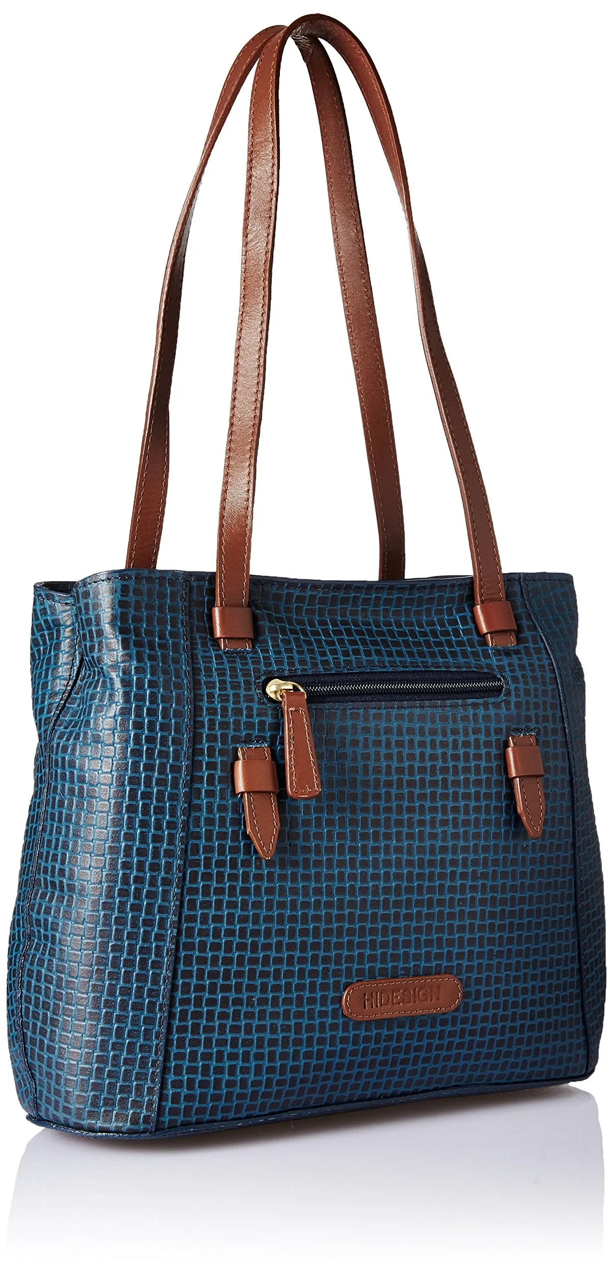 Hidesign Women's Handbag (M Blue Tan)