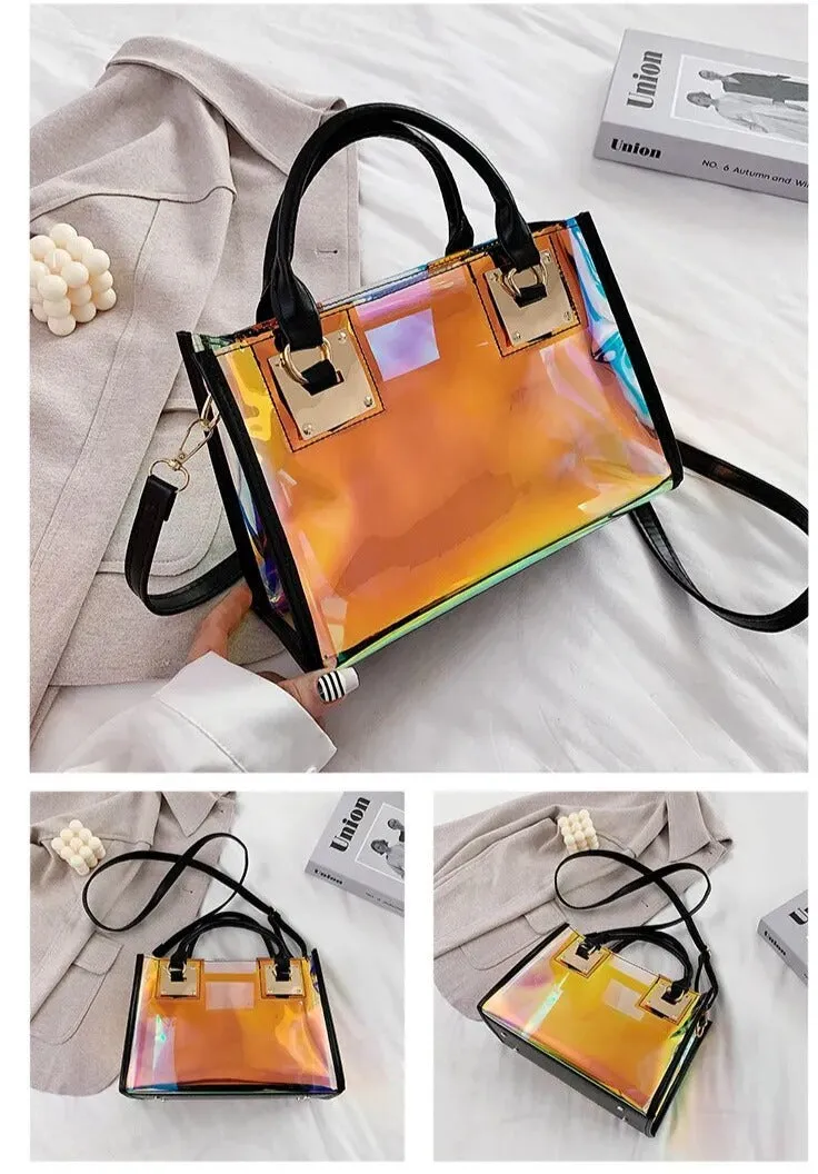 Holographic Transparent Tote Bags