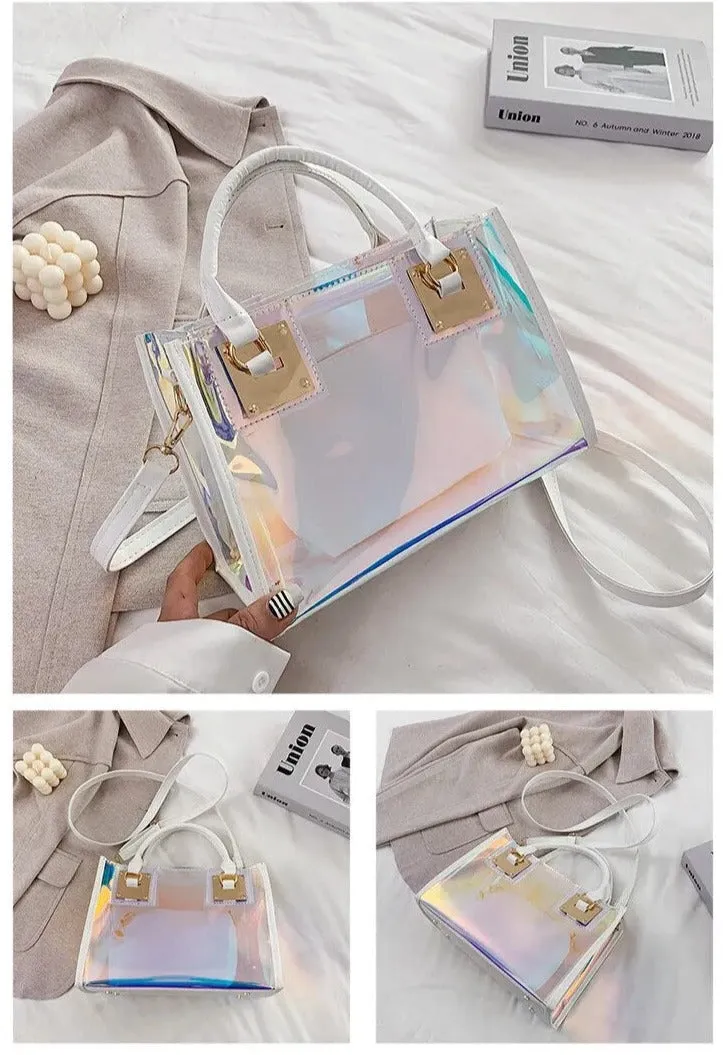 Holographic Transparent Tote Bags