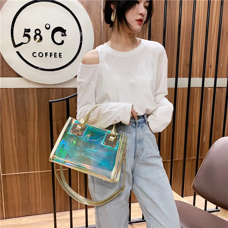 Holographic Transparent Tote Bags