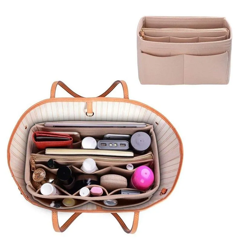 Hot Popular Multi-functional Women's Felt Cloth Makeup Organizer