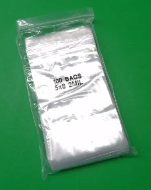 iMBAprice 5 x 8" 2 Mil Reclosable Bags - 1000