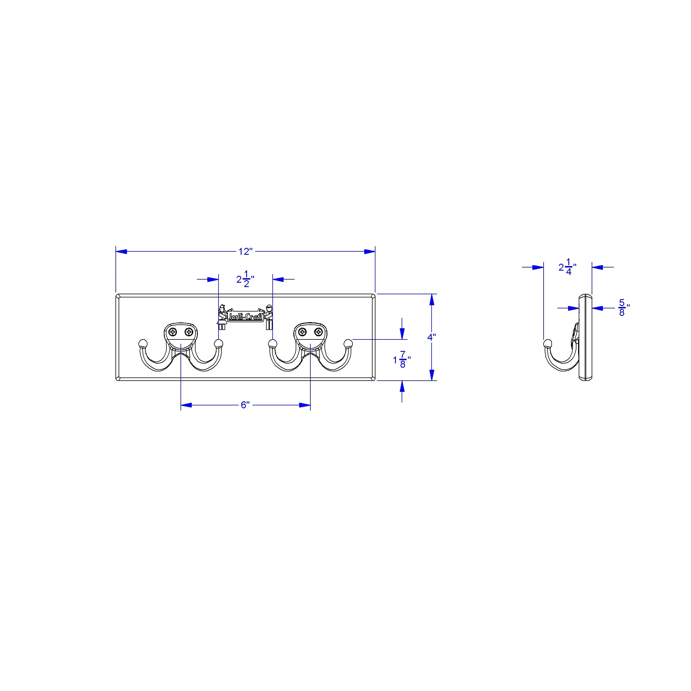 Jonti-Craft® Wall Mount Coat Rail