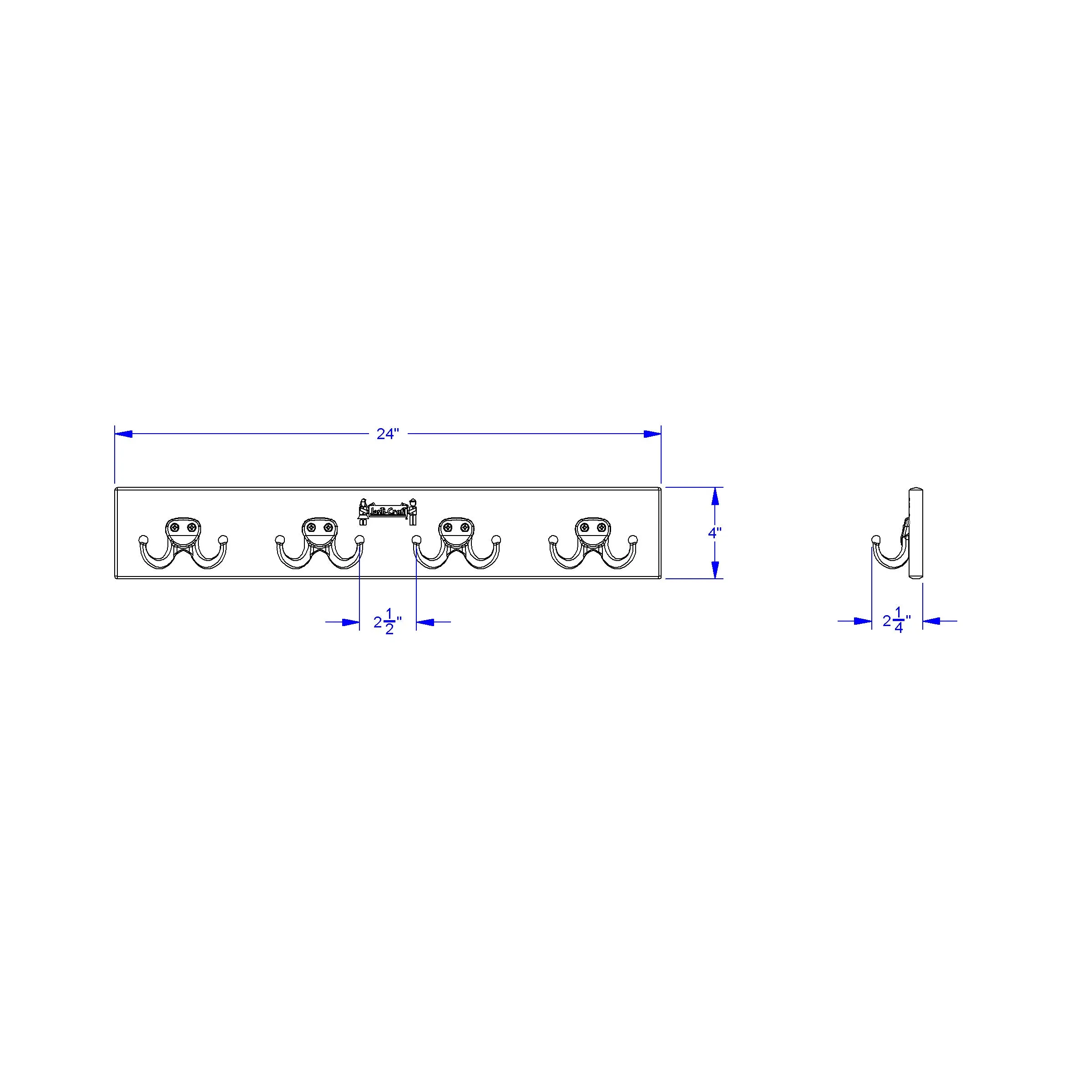 Jonti-Craft® Wall Mount Coat Rail