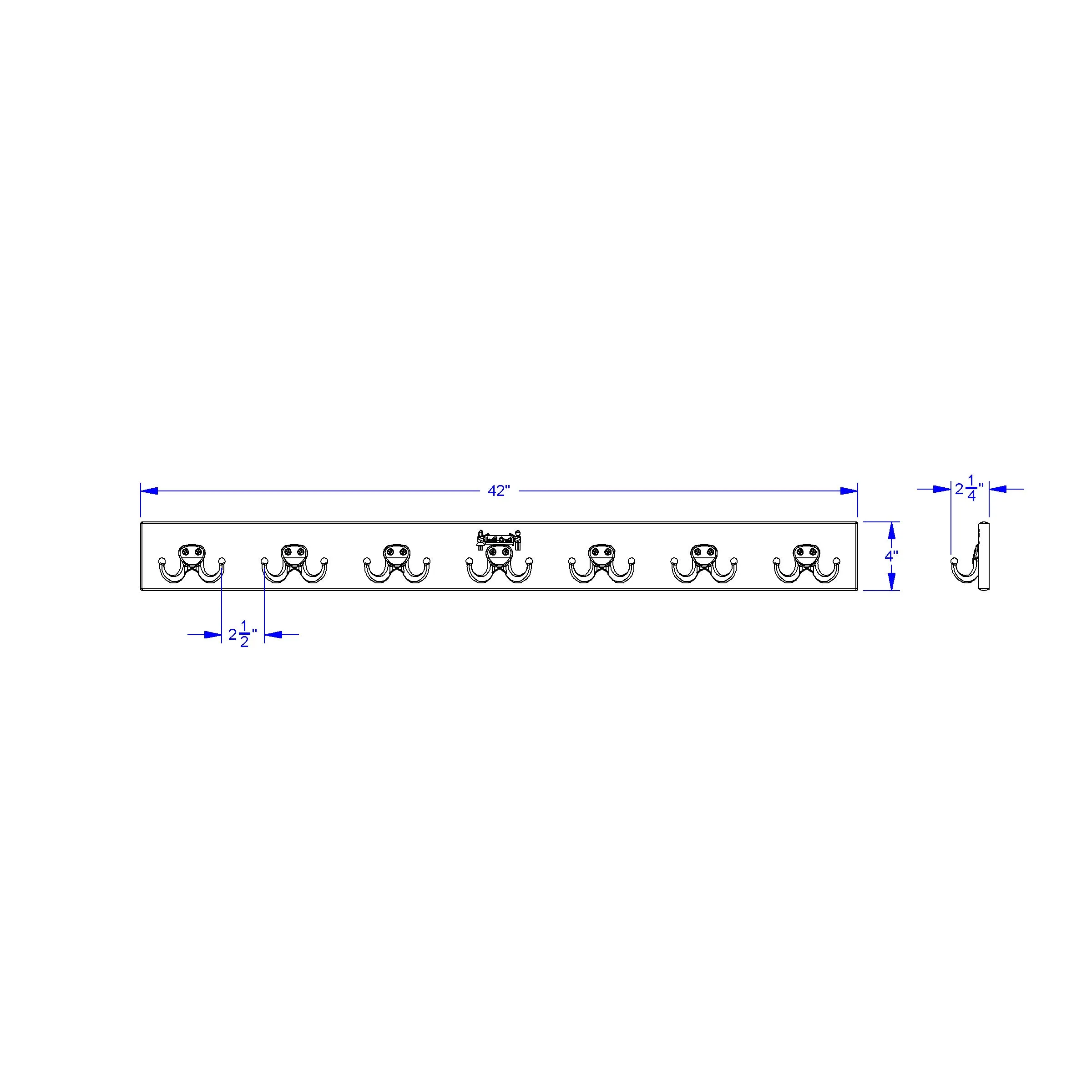 Jonti-Craft® Wall Mount Coat Rail