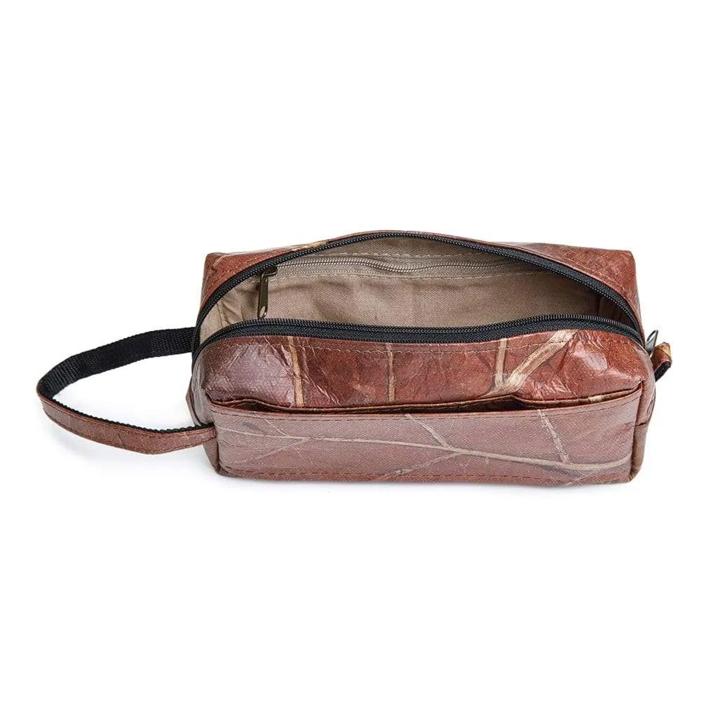 Leaf Leather Travel Kit - Brown