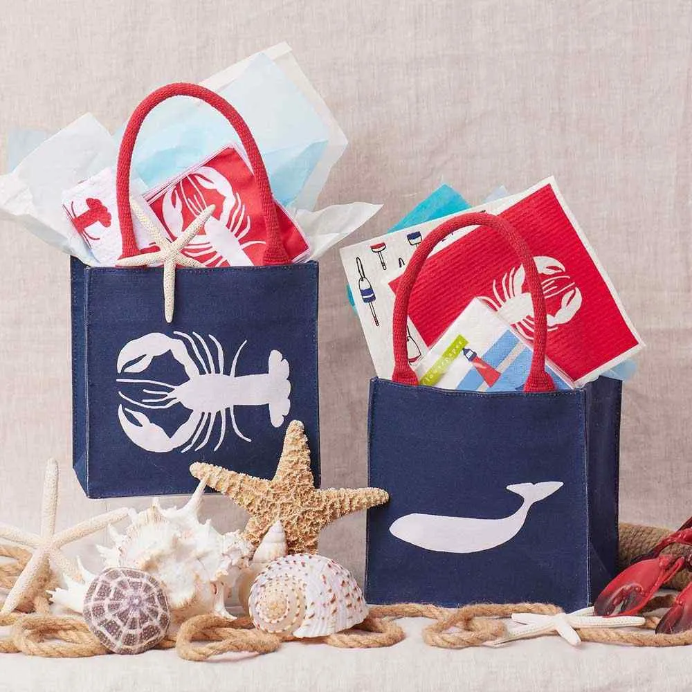 Lobster Navy Reusable Itsy Bitsy Gift Bag