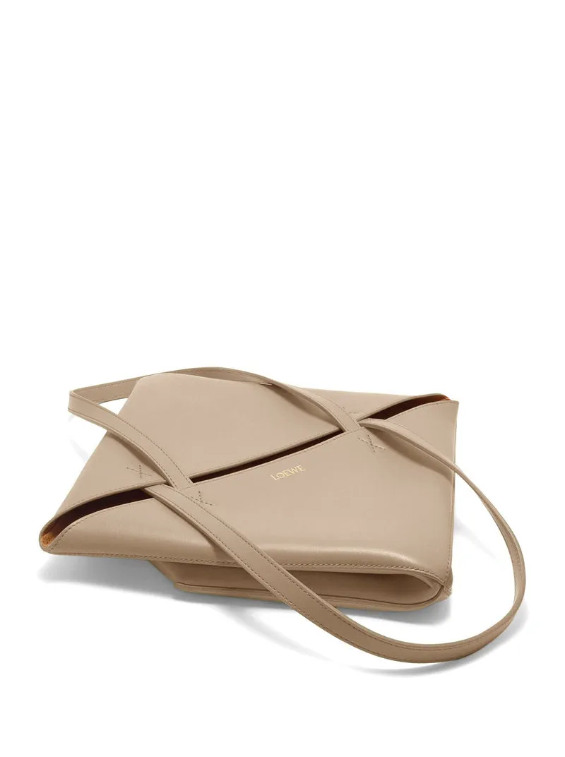 Loewe Women Puzzle Fold Tote Bag In Polished Calfskin