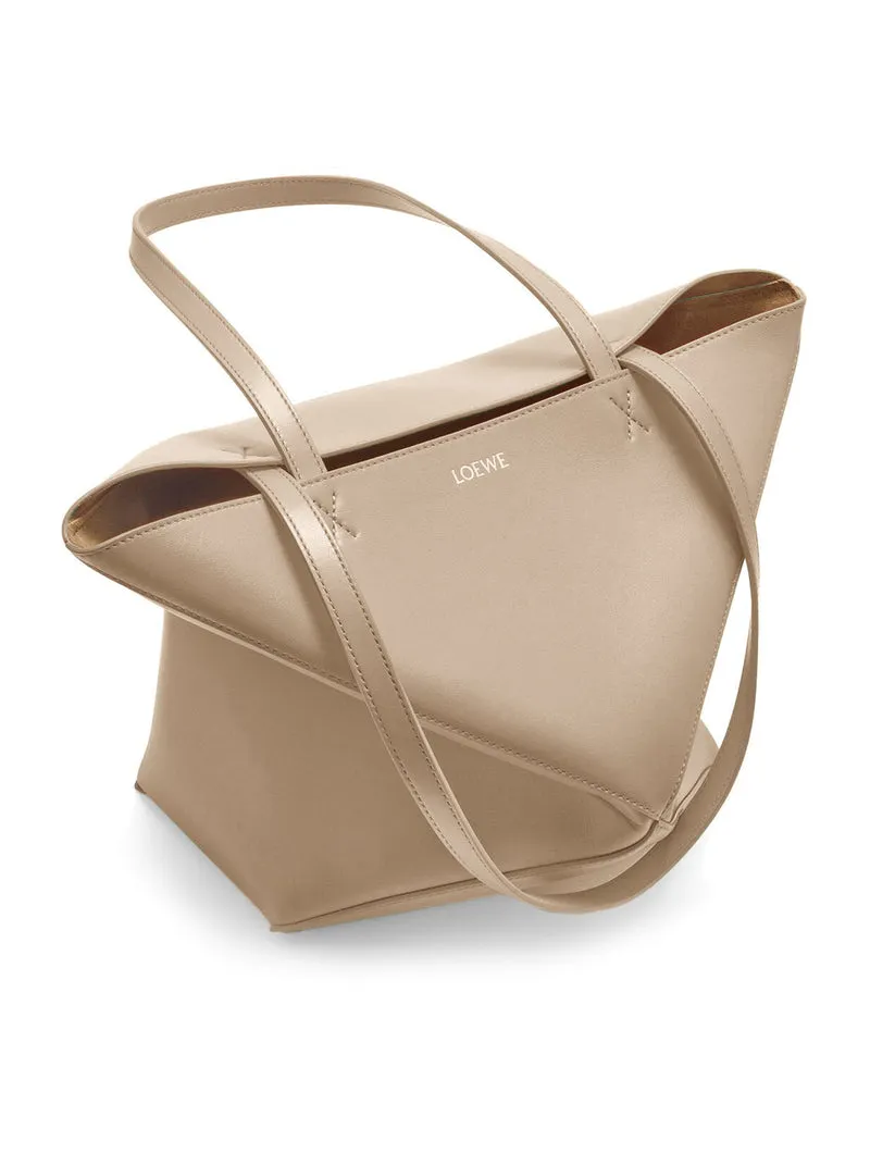 Loewe Women Puzzle Fold Tote Bag In Polished Calfskin