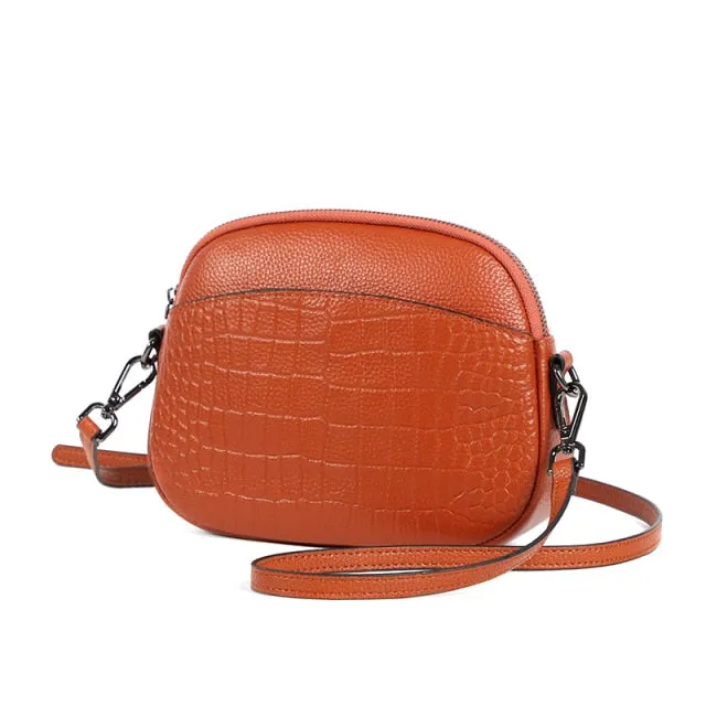 LuxeLeather Zipper Crossbody Tote Shoulder Bag